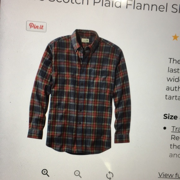 Lands end  plaid Button Down shirt. Size small - Picture 2 of 11
